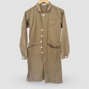 ALEX MILL Cotton Utility Jumpsuit – Camel, Size XS